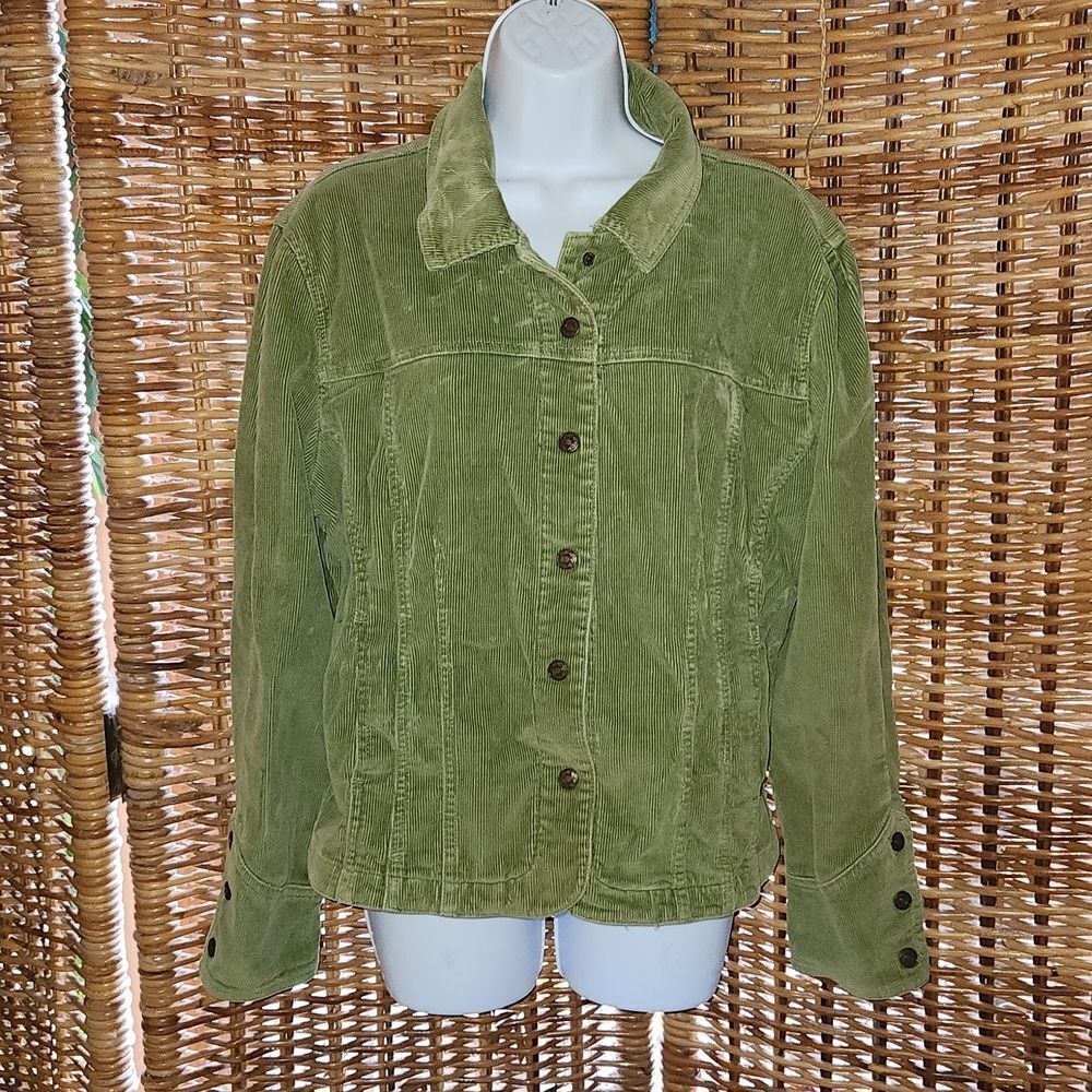 Vinrage AMI Green Corduroy Jacket L Boho
